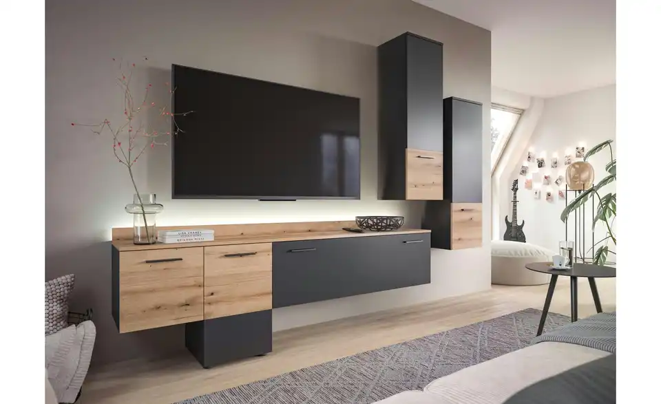 Wohnwand Gerhard BHT 247|196|37 cm