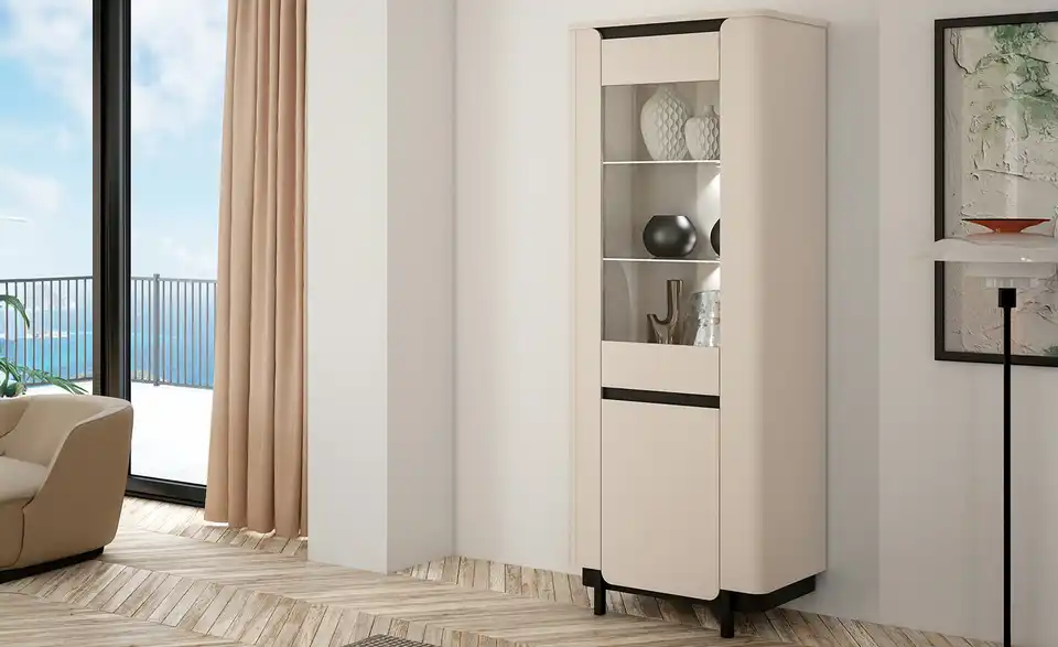 Vitrine Vodol BHT 75,6|196,3|44,8 cm