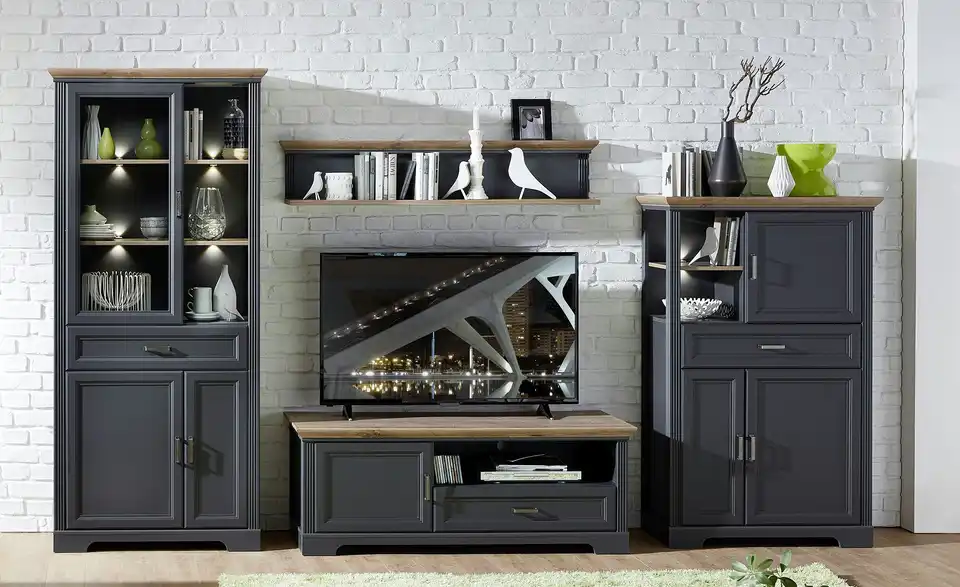 Vitrine Varese BHT 93|204|42 cm