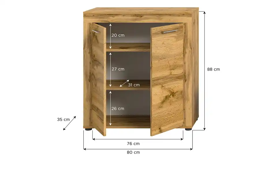 Highboard Bardenas BHT 80|88|35 cm