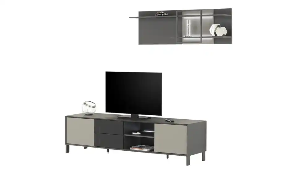 Wohnwand Light Line 9 BHT 230|166|50 cm