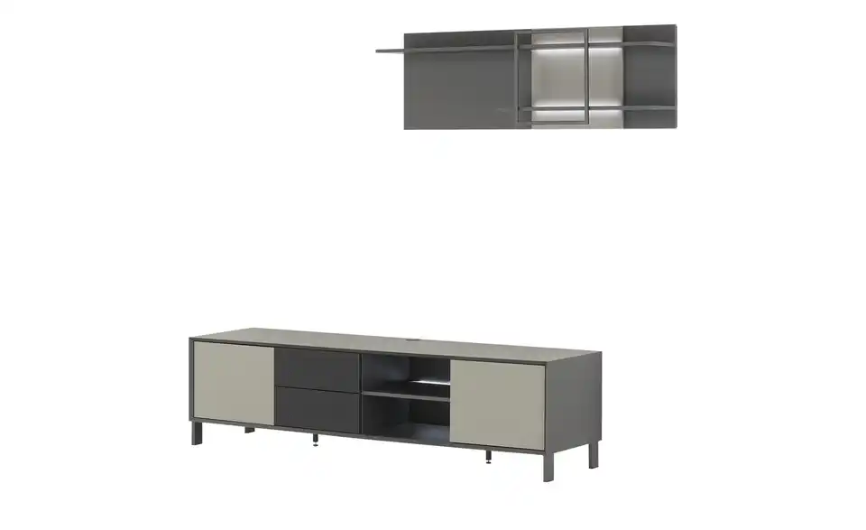 Wohnwand Light Line 9 BHT 230|166|50 cm