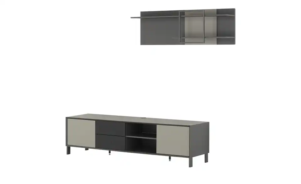 Wohnwand Light Line 9 BHT 230|166|50 cm