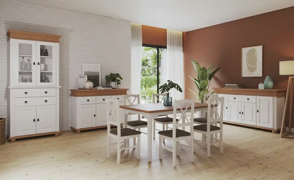 Sideboard aus Massivholz Fehmarn BHT 141,3|100|46,3 cm