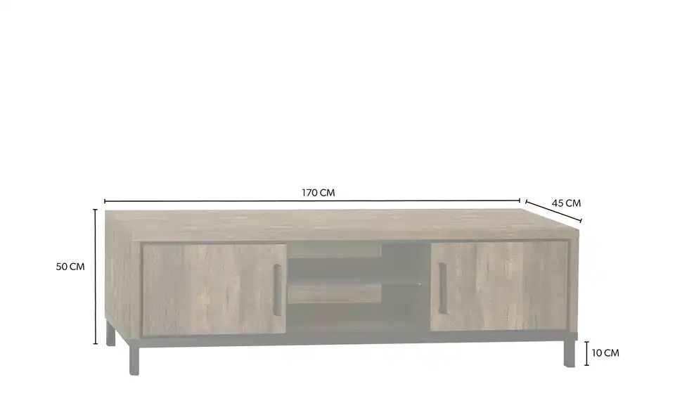uno TV-Element Vasto BHT 170|50|45 cm