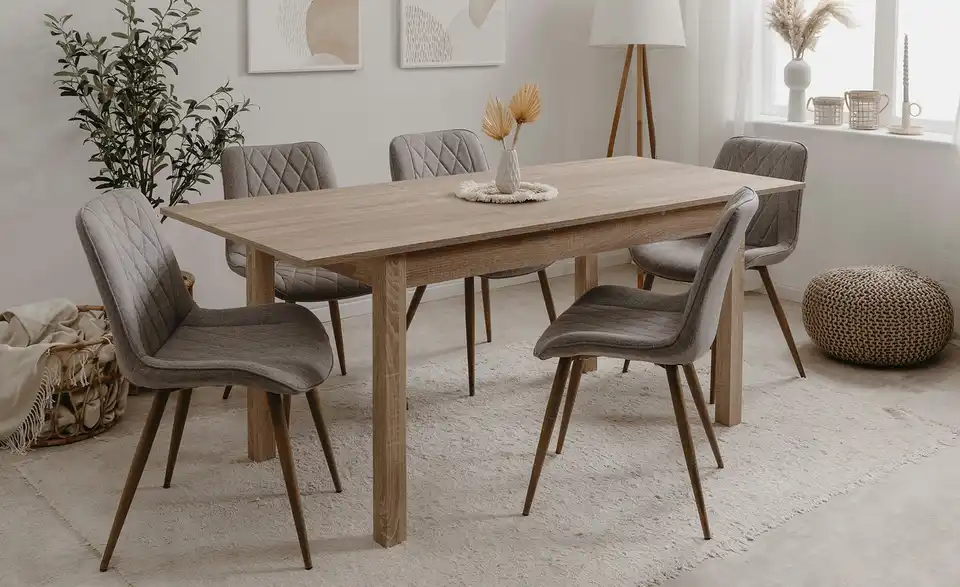 smart Ausziehbarer Esstisch in verschiedenen Größen Ben BHL 70|76,5|120 cm