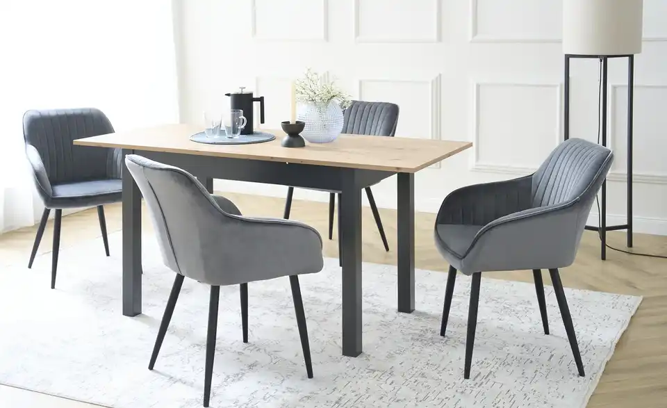 smart Ausziehbarer Esstisch in verschiedenen Größen Ben BHL 70|76,5|120 cm