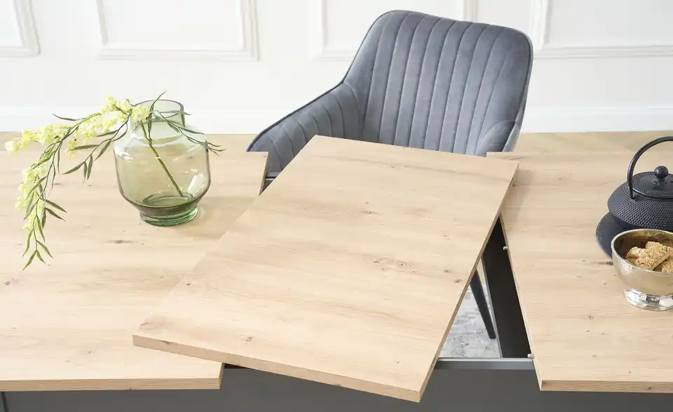 smart Ausziehbarer Esstisch in verschiedenen Größen Ben BHL 70|76,5|120 cm