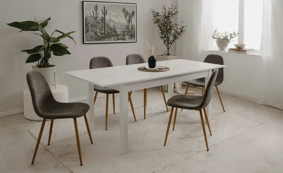 smart Ausziehbarer Esstisch in verschiedenen Größen Ben BHL 80|76,5|140 cm