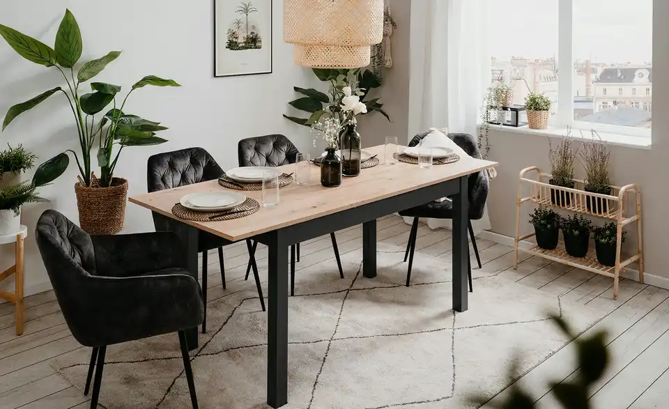 smart Ausziehbarer Esstisch in verschiedenen Größen Ben BHL 80|76,5|140 cm smart Ausziehbarer Esstisch in verschiedenen Größen Ben BHL 80|76,5|140 cm