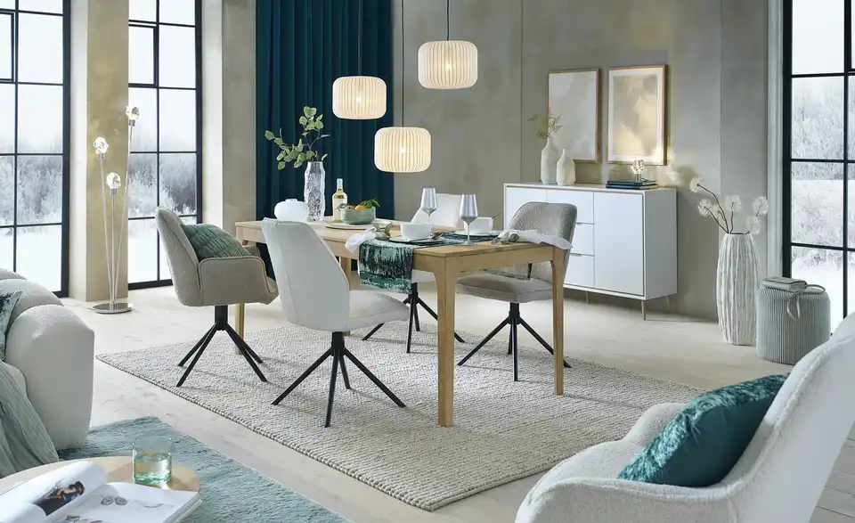 Stuhl aus Teddy-Bouclé Flynn BHT 52|86|62 cm, Boucléstoff