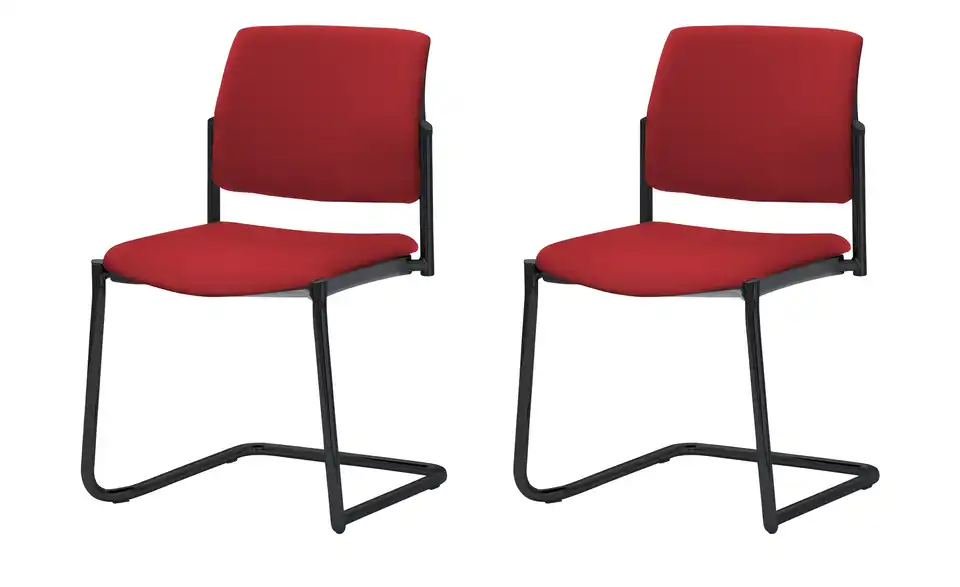 Polsterstuhl 2er Set MyPlano BHT 49|83|56 cm, Flachgewebe