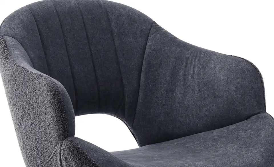 Gray u0026 Jones Armlehnstuhl mit Massivholzgestell Black Coast Two BHT 58|83|59 cm, Boucléstoff