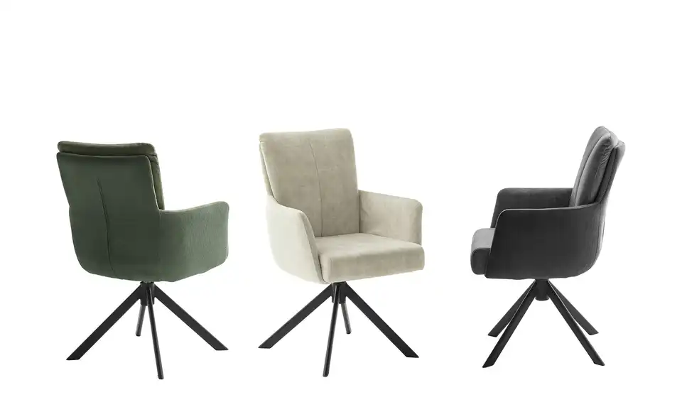 Armlehnstuhl drehbar Vicky BHT 61|90|67 cm, Cordstoff