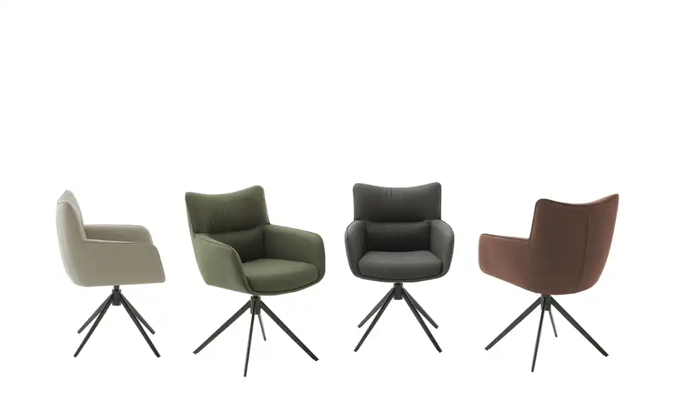 Armlehnstuhl drehbar Remona BHT 61|88|62 cm, Leder