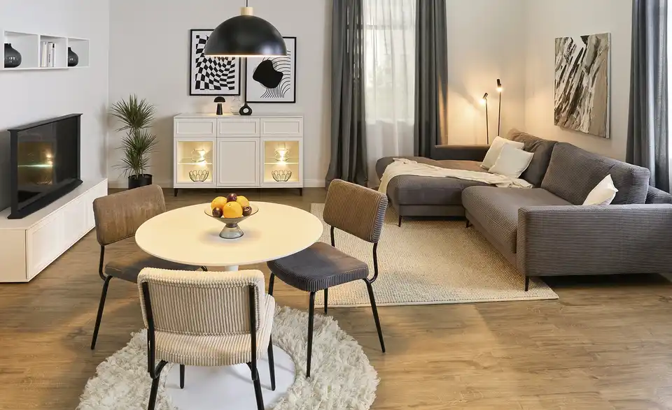 Cord-Polsterstuhl Hendrik BHT 53|82|50 cm, Cordstoff grob