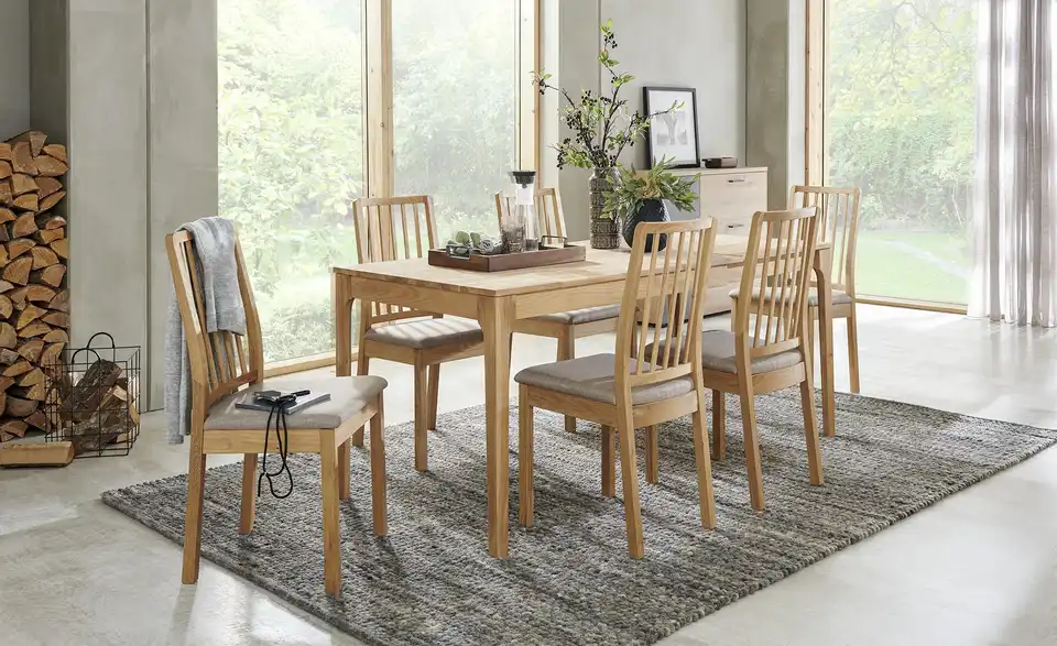 smart Ausziehbarer Esstisch Magnus aus Kernbuche BHL 80|76,5|120 cm