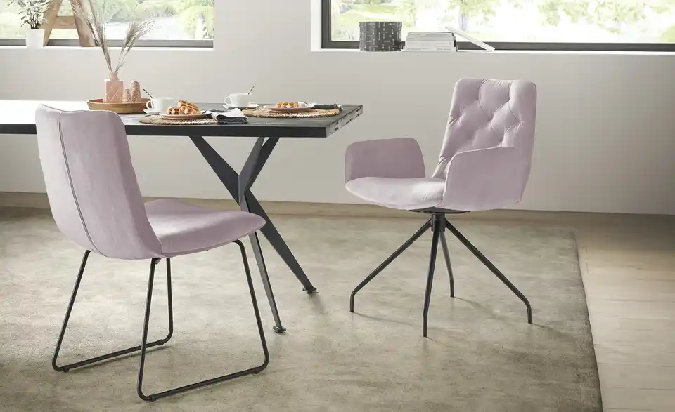 Jette Home Polsterstuhl Salo BHT 59|87|66 cm, Velours Jette Home Polsterstuhl Salo BHT 59|87|66 cm, Velours