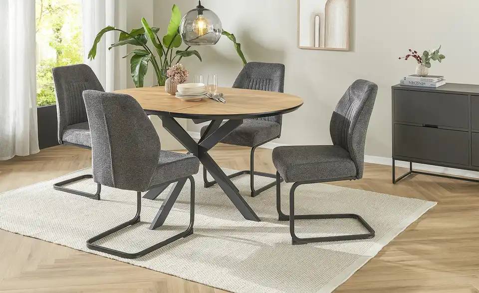 Esstisch mit Funktion Lars H 76 cm, Ø 110 cm