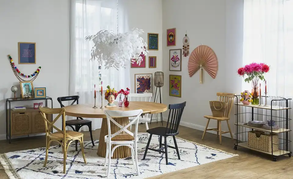 Esstisch ausziehbar Adam H 76 cm, Ø 130 cm