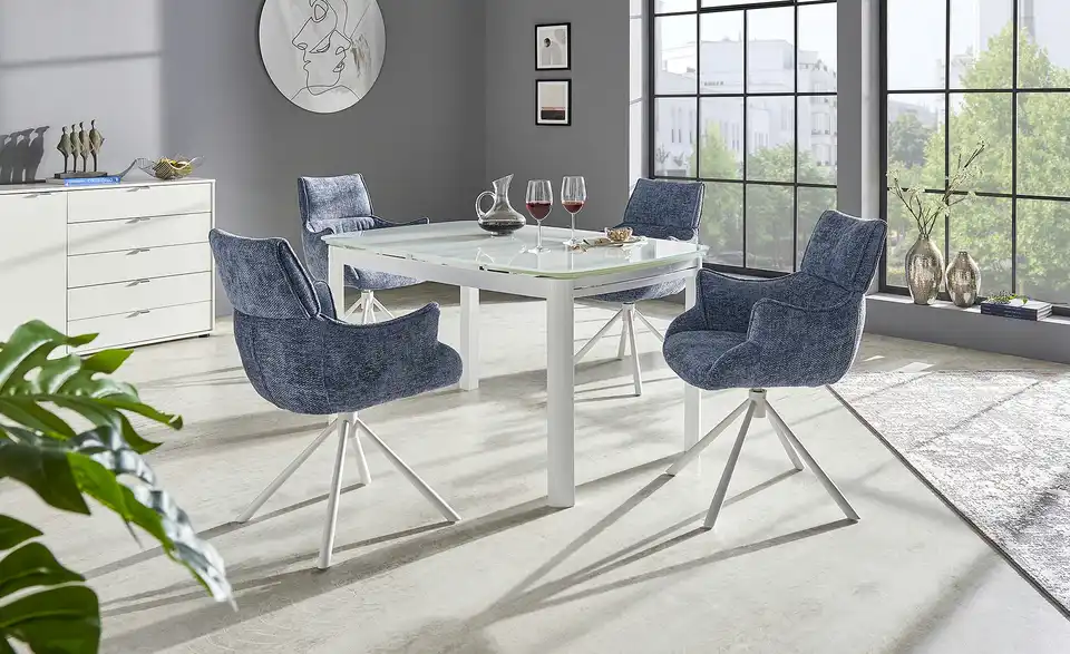 uno Armlehnstuhl drehbar Danae BHT 59,5|91|65 cm, Chenille