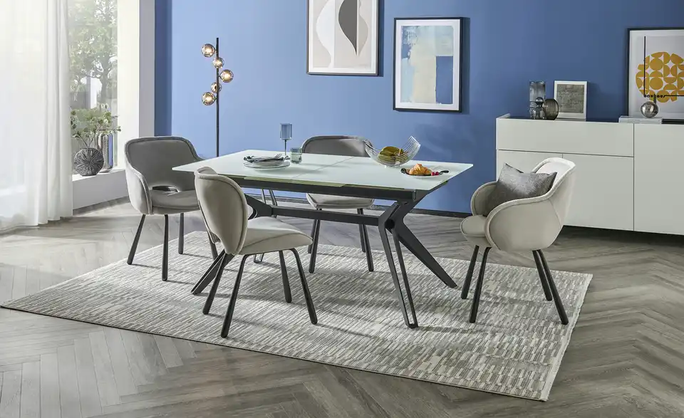 uno Esszimmerstuhl mit umlaufender Keder Gaby BHT 47|83,6|59 cm, Velours