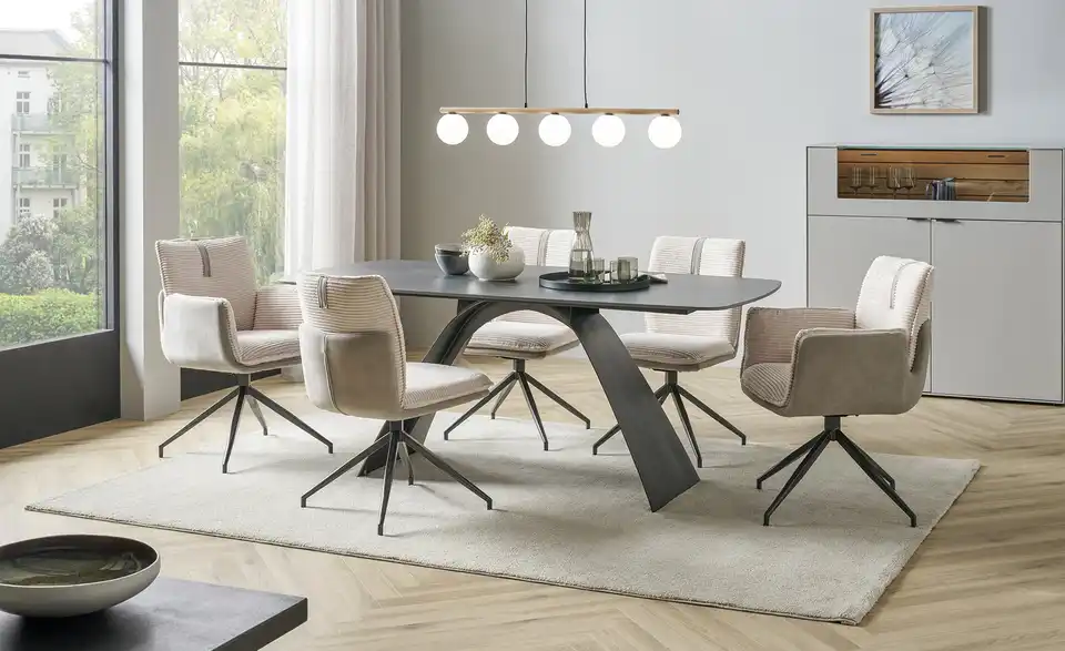 uno Keramiktisch mit Design-Gestell Giovanni BHL 90|75,7|180 cm uno Keramiktisch mit Design-Gestell Giovanni BHL 90|75,7|180 cm