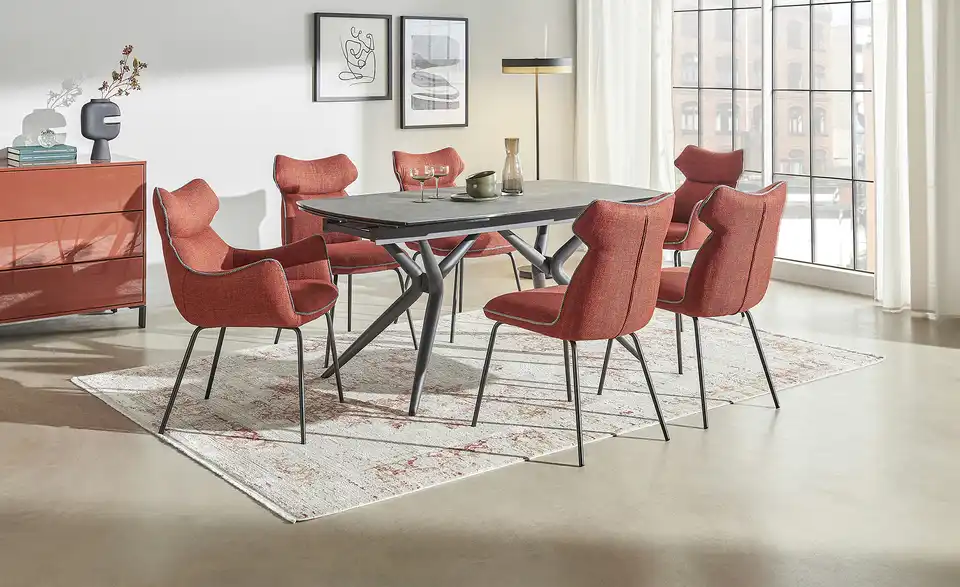 uno Esszimmerstuhl mit Metallgestell Denver BHT 48|90|65 cm, Webstoff