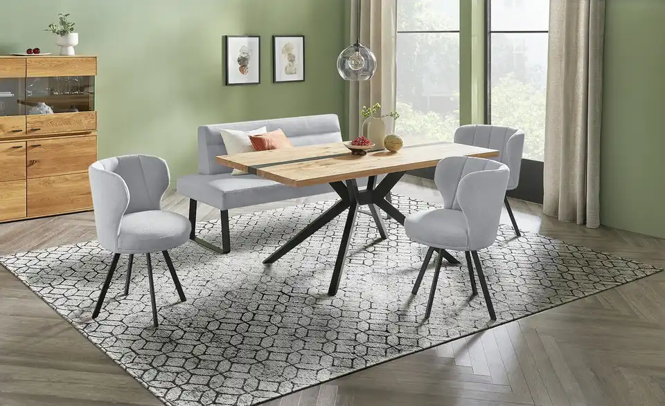 Woodford Polsterstuhl Clea BHT 56,5|83|59 cm, Boucléstoff