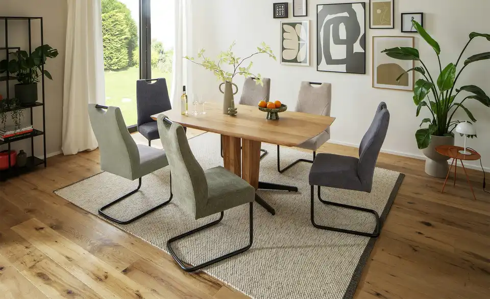 Woodford Säulentisch aus Massivholz Trenton BHL 100|77|180 cm