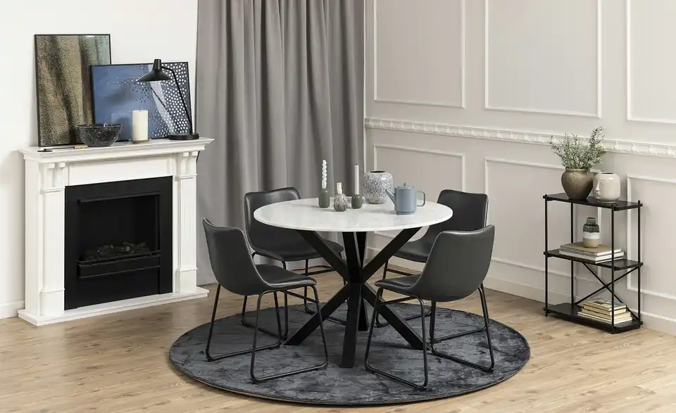 Marmor-Esstisch Ø110 Maks BHL 110|75,5|110 cm