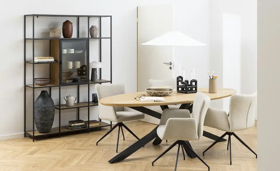 Ovaler Esstisch 220 x 100 cm Maks BHL 100|75,5|220 cm Ovaler Esstisch 220 x 100 cm Maks BHL 100|75,5|220 cm