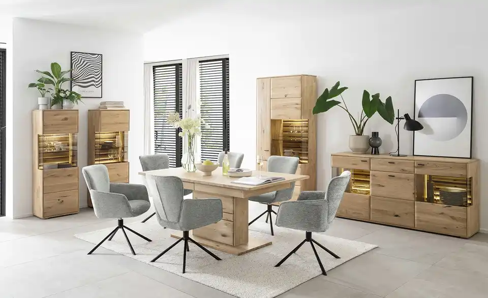 Woodford Säulentisch ausziehbar Onna BHL 100|77|180 cm