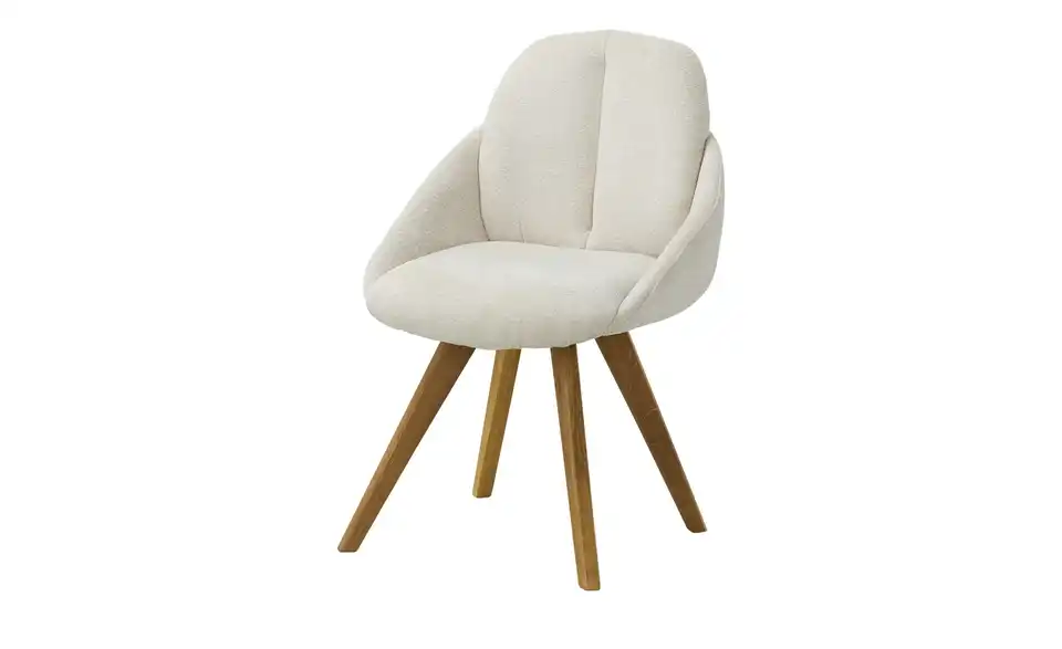 smart Polsterstuhl aus Eiche Massivholzgestell Nikita BHT 56,5|85|60 cm, Webstoff