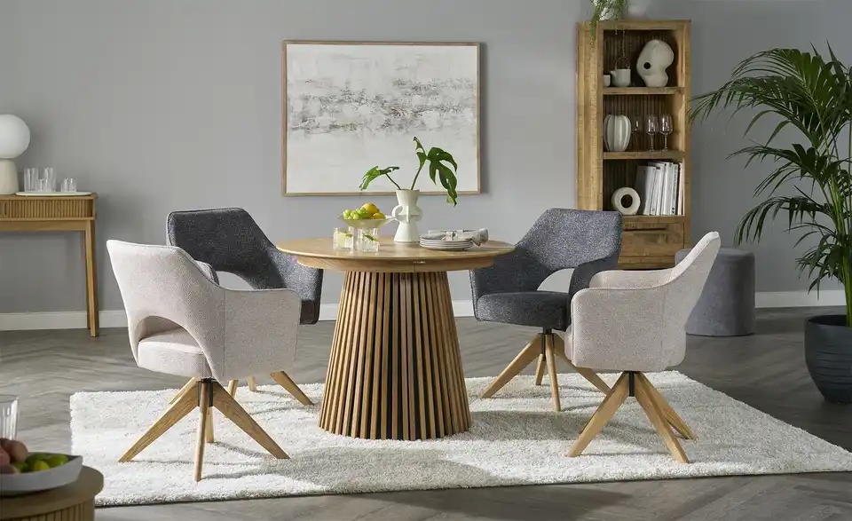 Armlehnstuhl drehbar Albert 2 BHT 62|85|60 cm, Webstoff