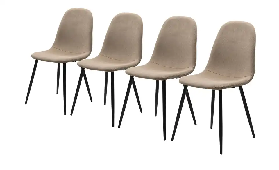 Stühle 4er-Set Maurice BHT 43|83|50 cm, Cordstoff fein