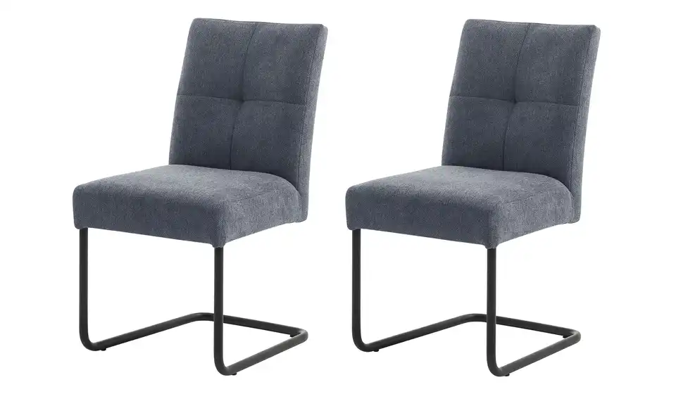 Woodford Schwingstuhl im 2er Set Tabby BHT 50|91|49 cm, Mikrofaser