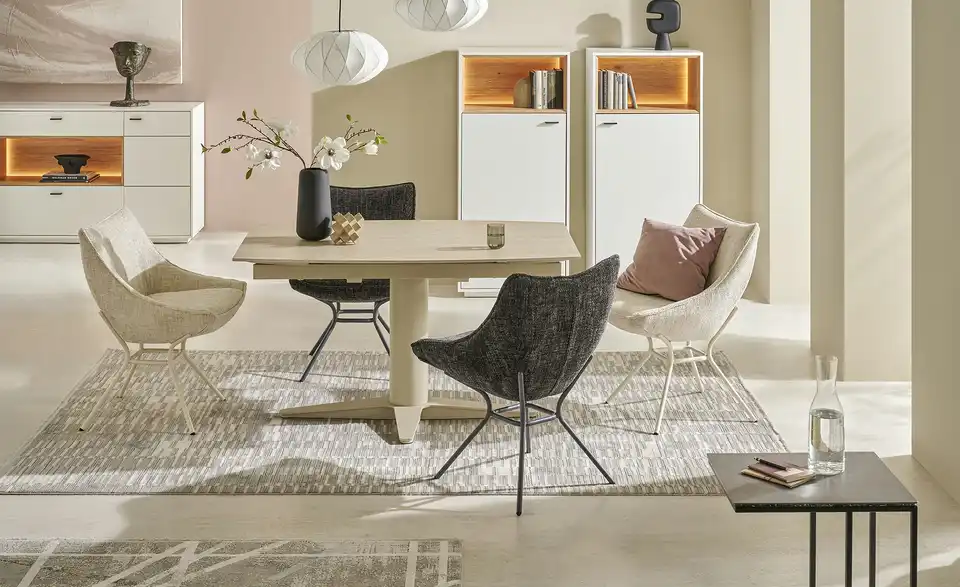 Jette Home Esszimmerstuhl Safiros BHT 57|85,5|61,5 cm, Boucléstoff