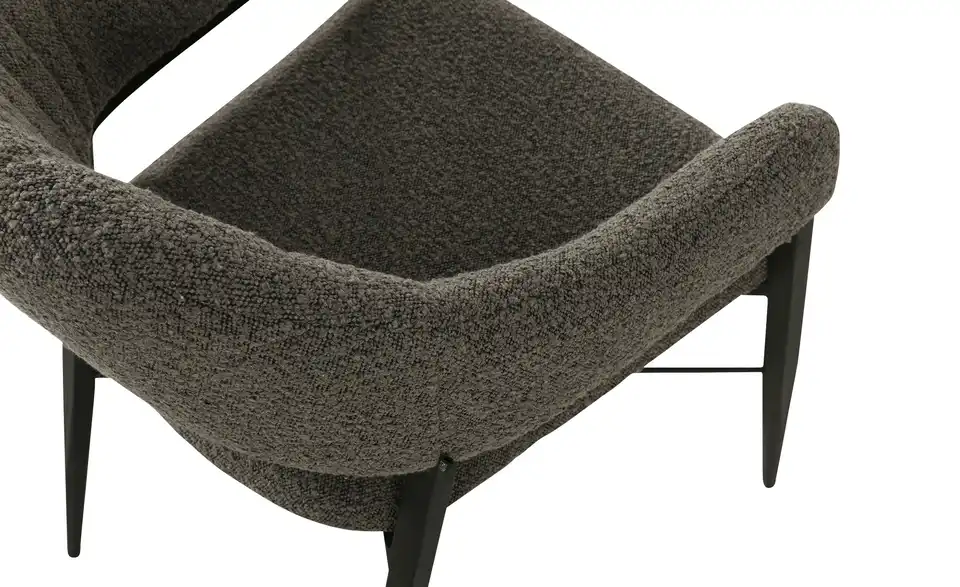 uno Armlehnstuhl Roma BHT 55,5|83|61,5 cm, Boucléstoff