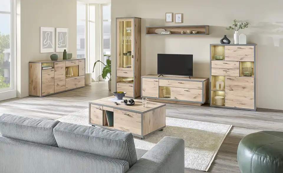 uno Couchtisch auf Rollen Orlando BHL 115|45|65 cm