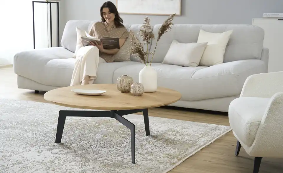 Jette Home Couchtisch Skip I H 40 cm, Ø 100 cm