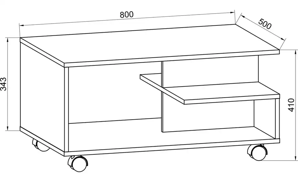 Couchtisch Stango BHL 50|41|80 cm