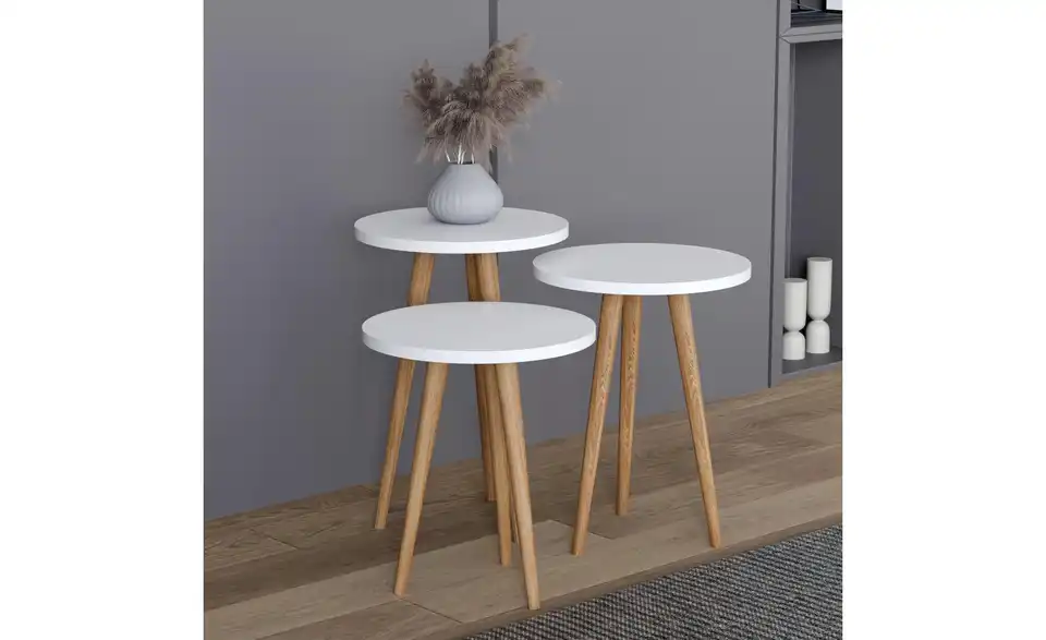 Couchtisch 3er-Set Mirola BHL 34|52|34 cm