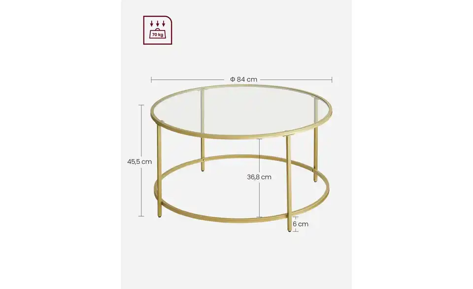 Couchtisch Binni BHL 84|45,5|84 cm