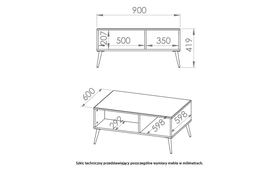 Selsey Wohnzimmertisch Darrby BHL 60|41,9|90 cm