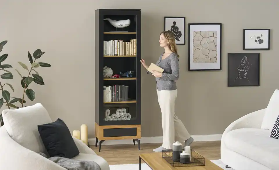 Vitrine Enego BHT 60|200|40 cm