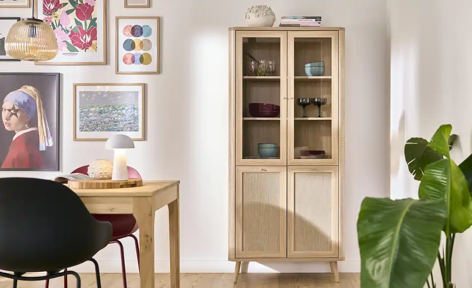 Roomers Vitrine Rafia Premium BHT 81|177|40 cm