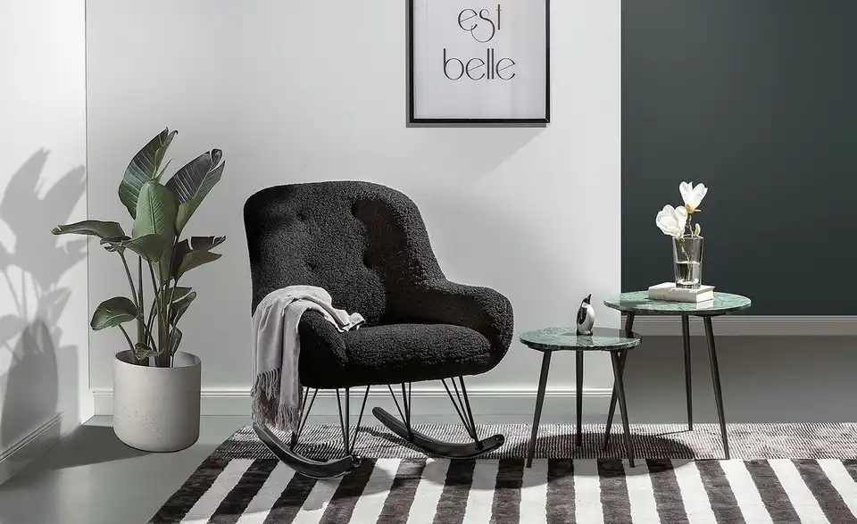 Schaukelstuhl Cotton BHT 75|88|95 cm, Teddy