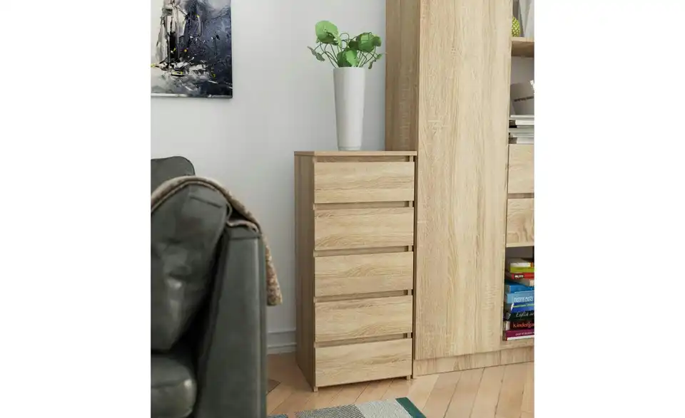 Kommode mit 5 Schubladen Carlo BHL 40|92|35 cm