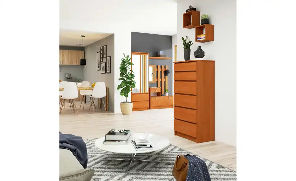 Kommode mit 6 Schubladen Kaia BHL 60|130|40 cm